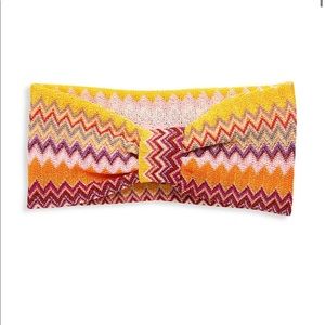 Missoni textured knot headband
